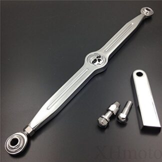 i5 Chrome Skull Gear Shift Linkage for Harley Davidson Electra Glide Road King Street Tour Dyna Wide Softail 1980-2020 + Free Skull Decal.